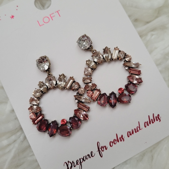 Loft Crystal Wreath Drop Earrings - Picture 5 of 6